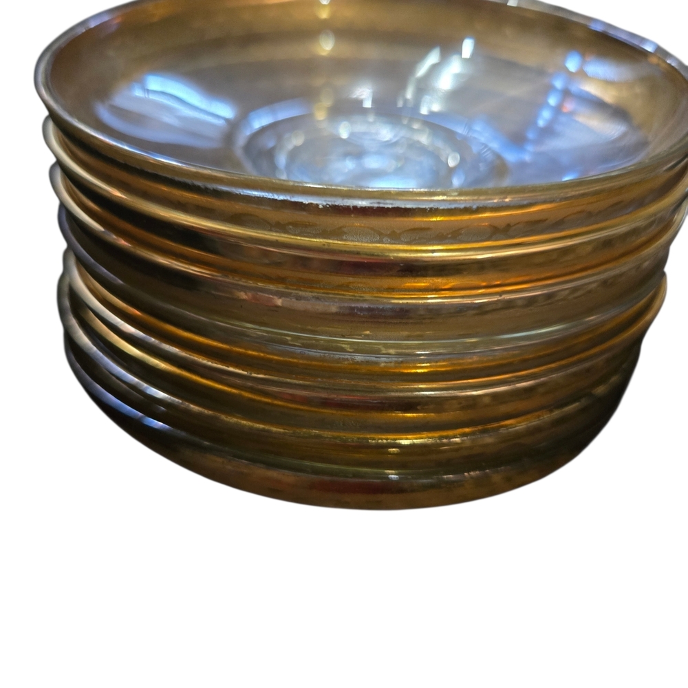 Elegant Gold Glass Plates Set